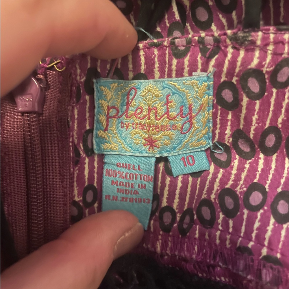 Plenty by Tracy Reese- Anthropologie Purple Dot Dress- Size 10 - Picture 2 of 8